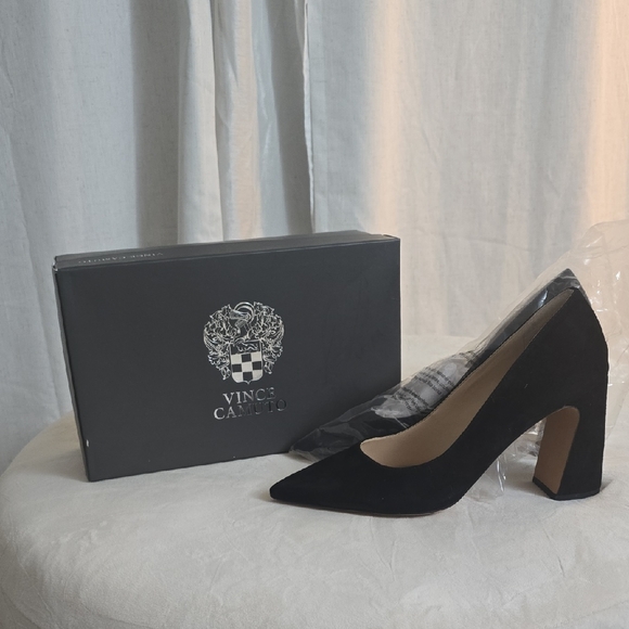 Vince Camuto Shoes - Vince Camuto Black Suede Heels